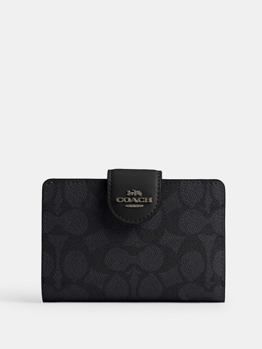 Coach Outlet Medium Corner Zip Wallet In Signature Canvas